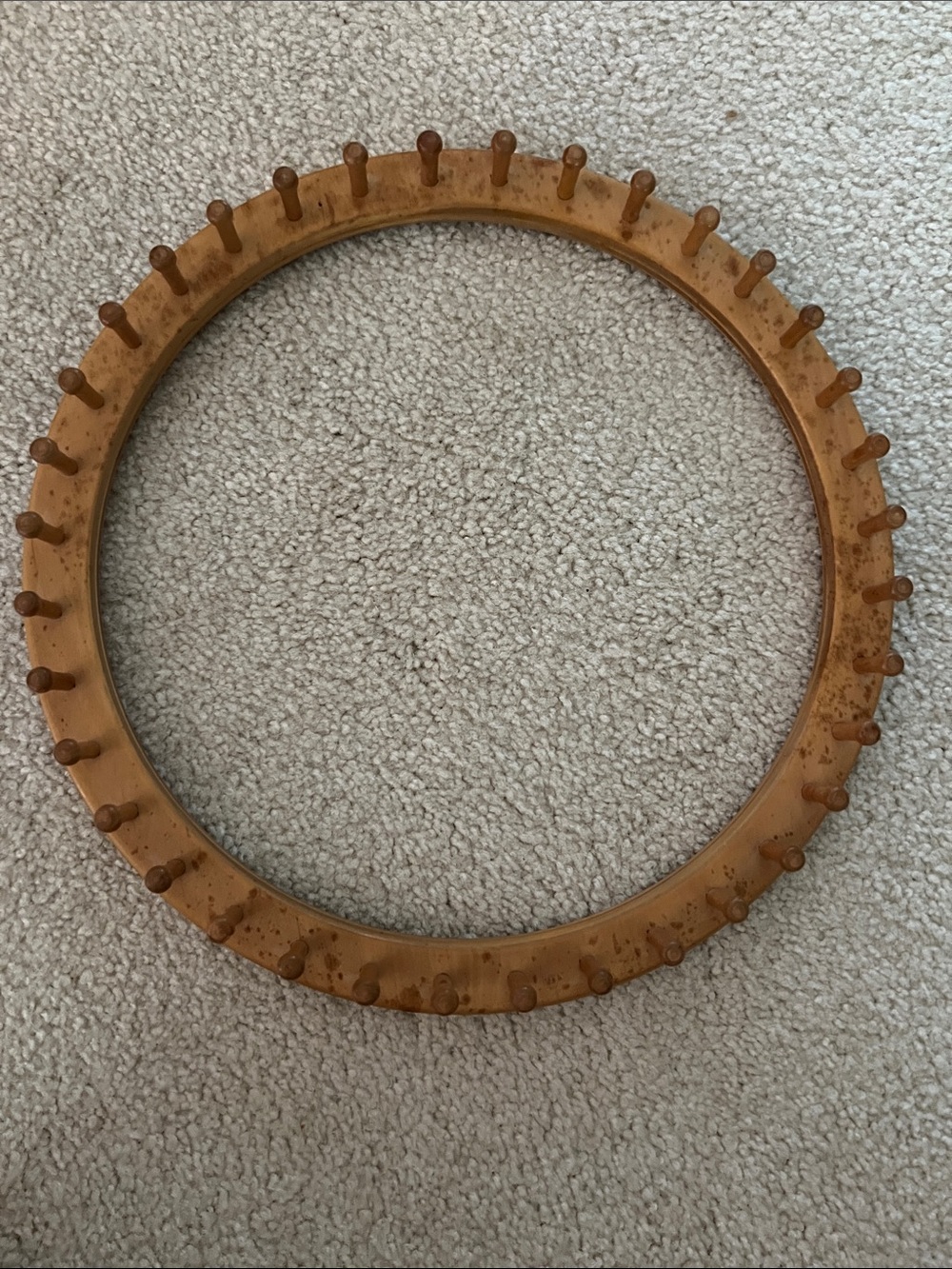 Antique Wooden Circular Knitting Loom